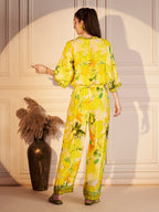 Citrus Bloom Satin Co-ord Set