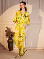 Citrus Bloom Satin Co-ord Set