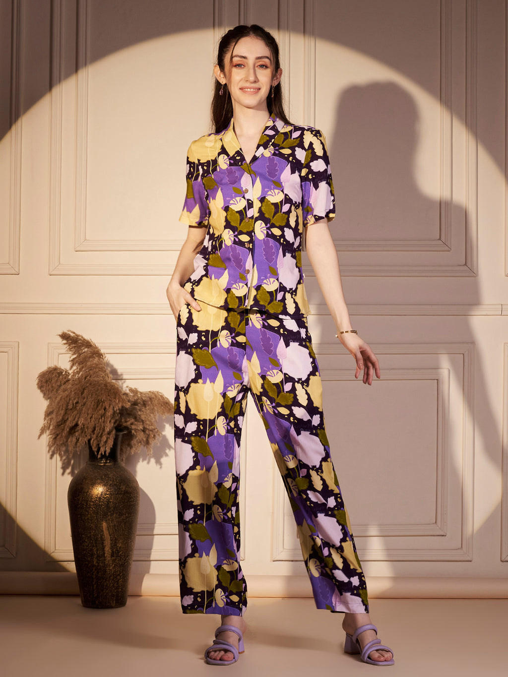 Floral Abstract Print Co-ord Set