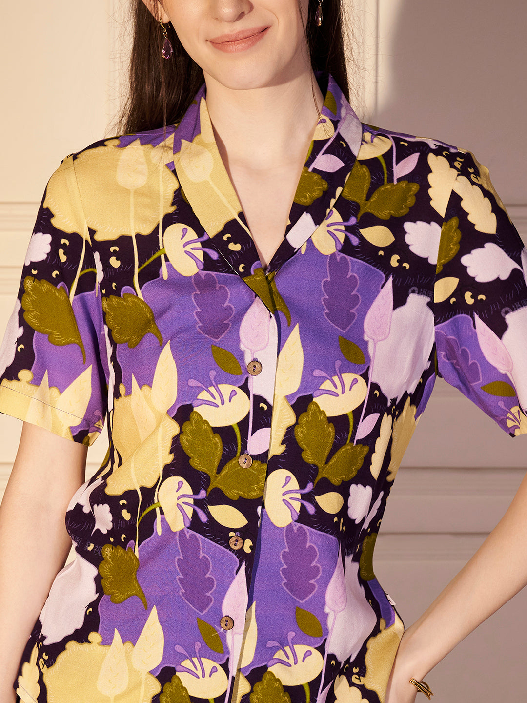 Floral Abstract Print Co-ord Set