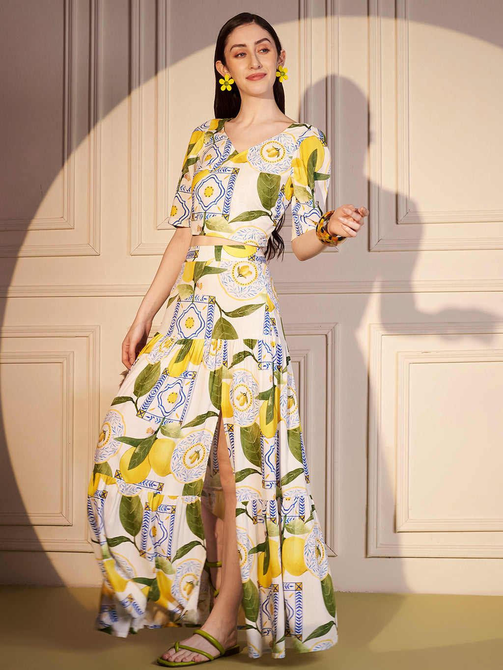 🍋 Lemon Tile Printed Co-ord Set