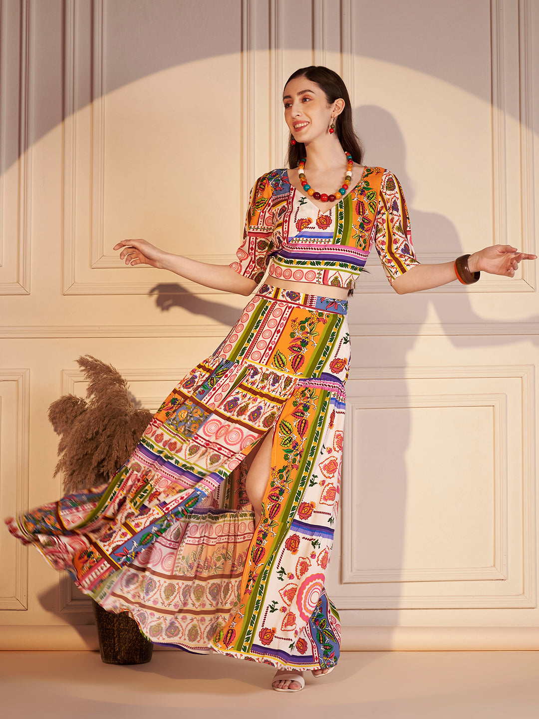 🎨 Boho Carnival Printed Co-ord Set