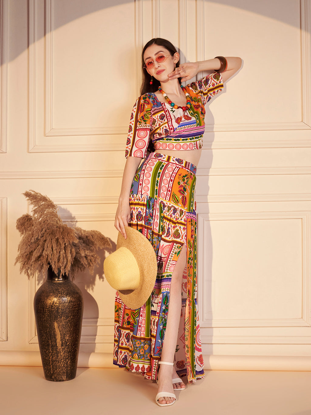 🎨 Boho Carnival Printed Co-ord Set