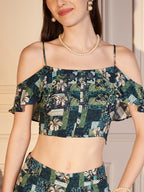 🌿 Emerald Bloom Printed Co-ord Set