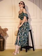 🌿 Emerald Bloom Printed Co-ord Set