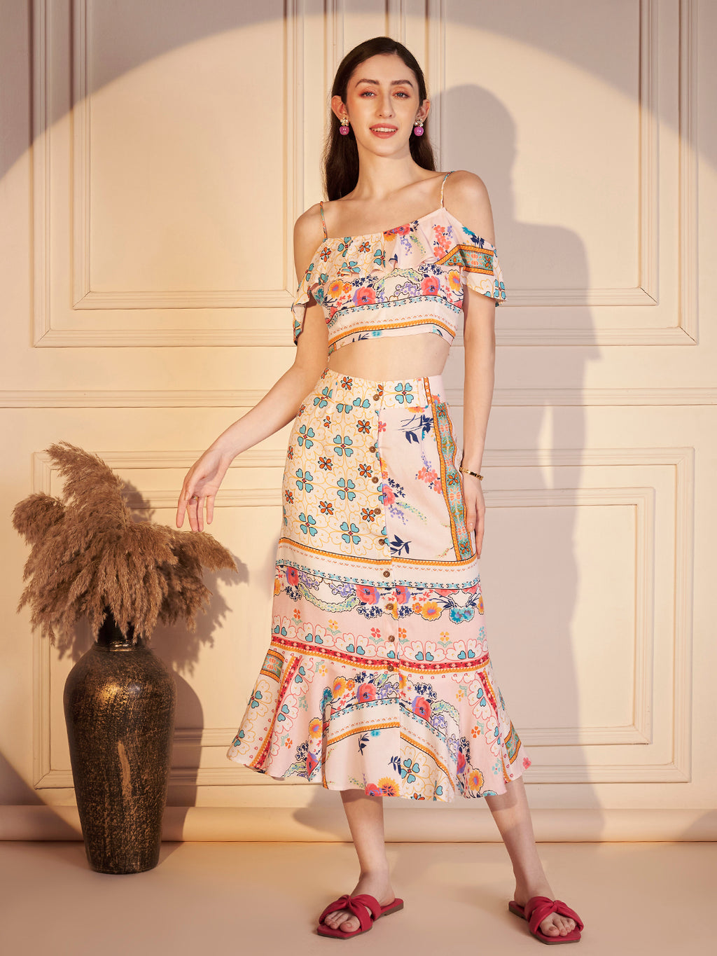 Pastel Bloom Printed Co-ord Set.