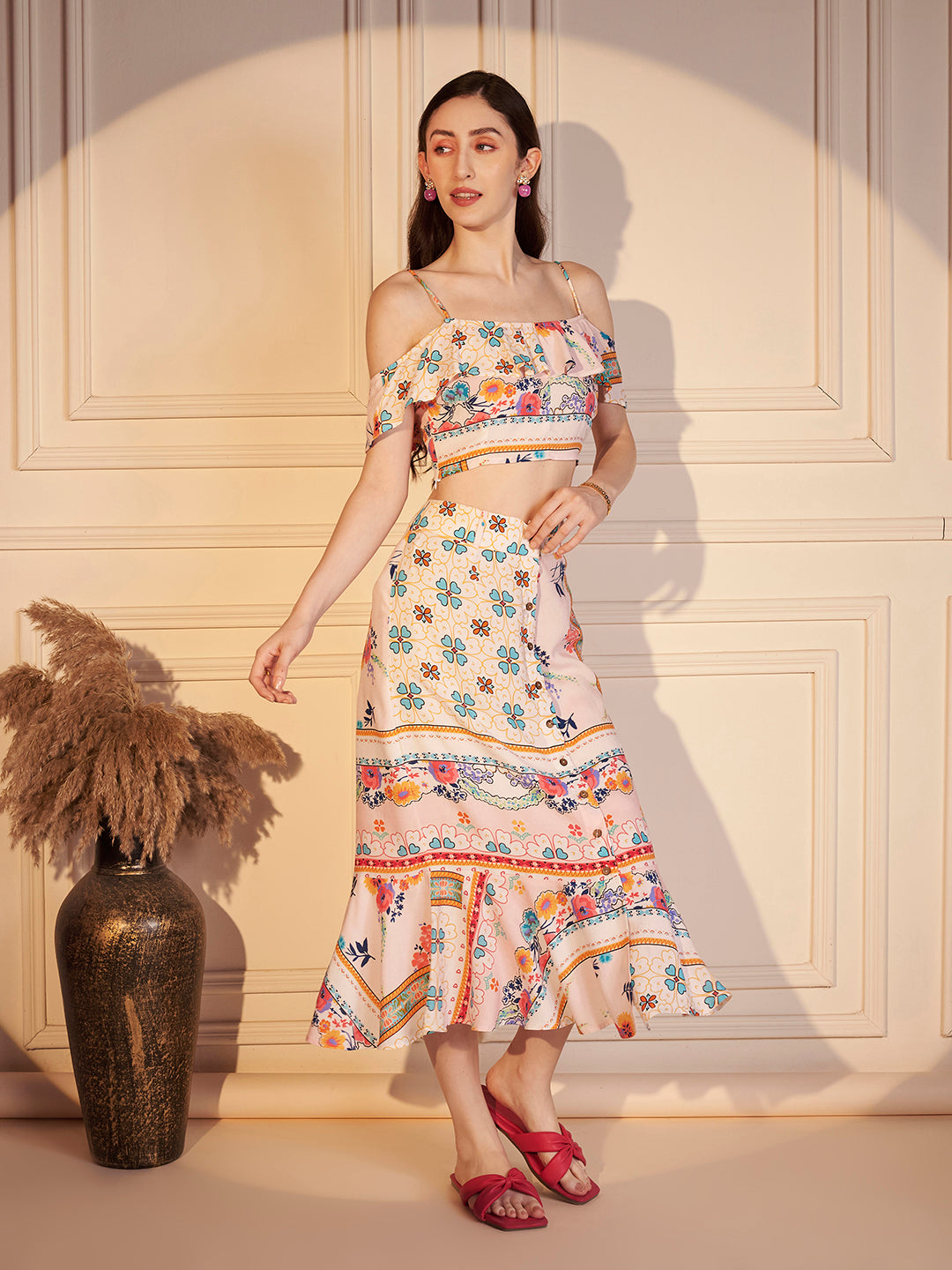 Pastel Bloom Printed Co-ord Set.