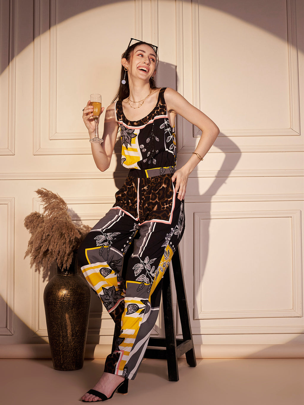 🖤 Bold Essence Viscose Printed Jumpsuit