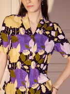 💜 Vivid Garden Printed Viscose Shirt