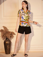 🌴 Tropical Vista Printed Viscose Shirt