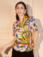 🌴 Tropical Vista Printed Viscose Shirt