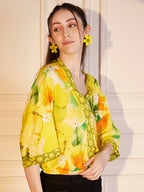 🍍 Tropical Sunshine Printed Viscose Top