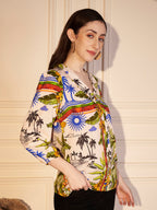 🌴 Tropical Escape Printed Viscose Top