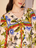🌴 Tropical Escape Printed Viscose Top