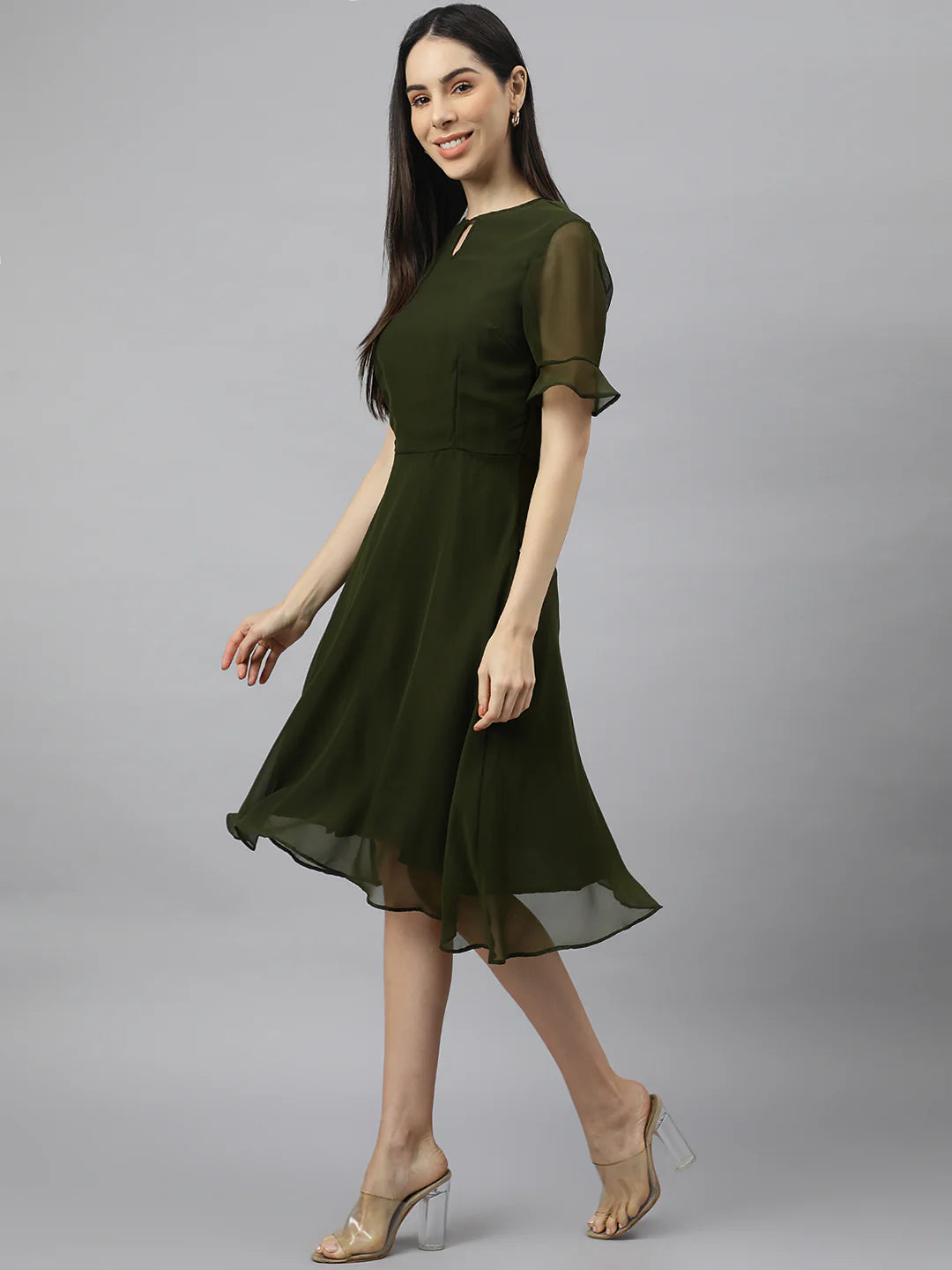 Georgette Floral solid Dress