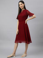 Georgette Floral solid Dress