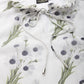Valbone Women’s White Georgette Floral Printed Dress Tie Pattern Neck