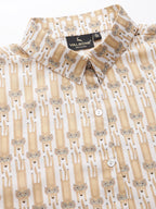 Valbone Women’s Peach Modal Silk Printed Shirt