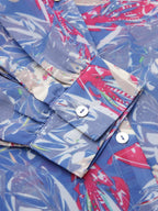 Valbone Women’s Blue Georgette Printed Shirt
