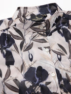 Valbone Women’s Navy Blue Georgette Printed Shirt