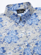 Valbone Women’s Blue Modal Silk Printed Shirt