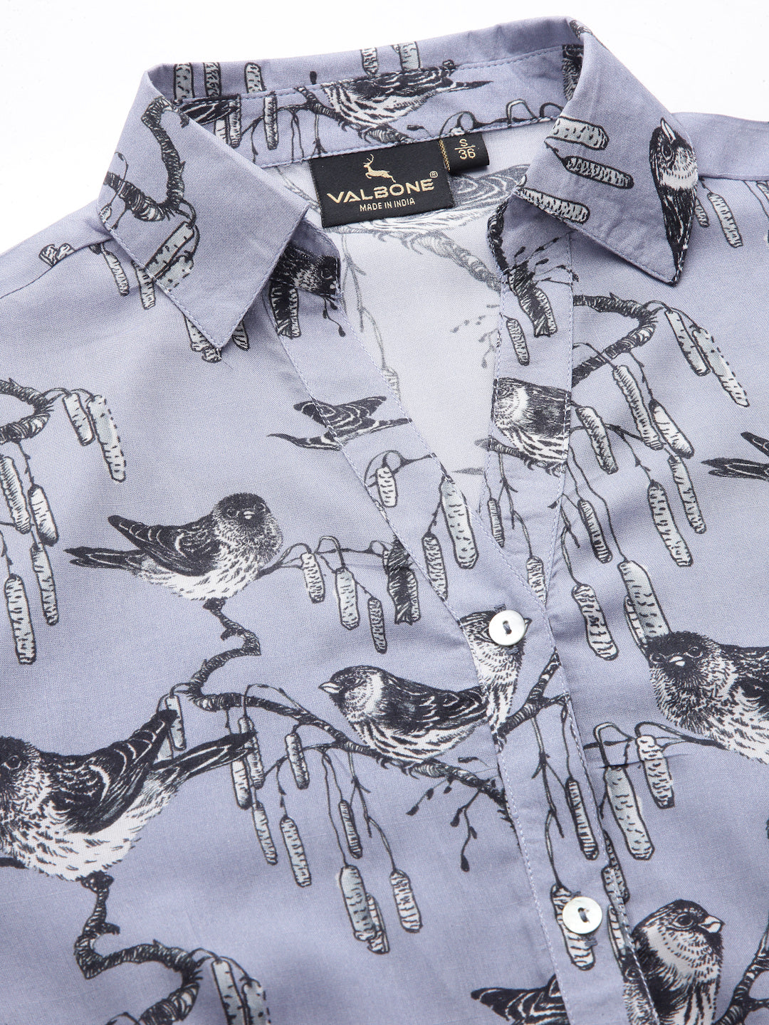 Valbone Women’s Light Purple Modal Silk Printed Shirt