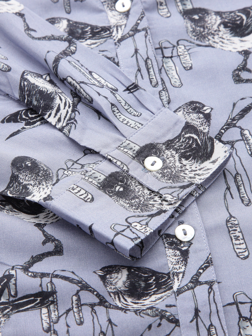 Valbone Women’s Light Purple Modal Silk Printed Shirt