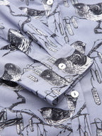 Valbone Women’s Light Purple Modal Silk Printed Shirt