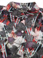 Valbone Women’s Grey Georgette Printed Shirt