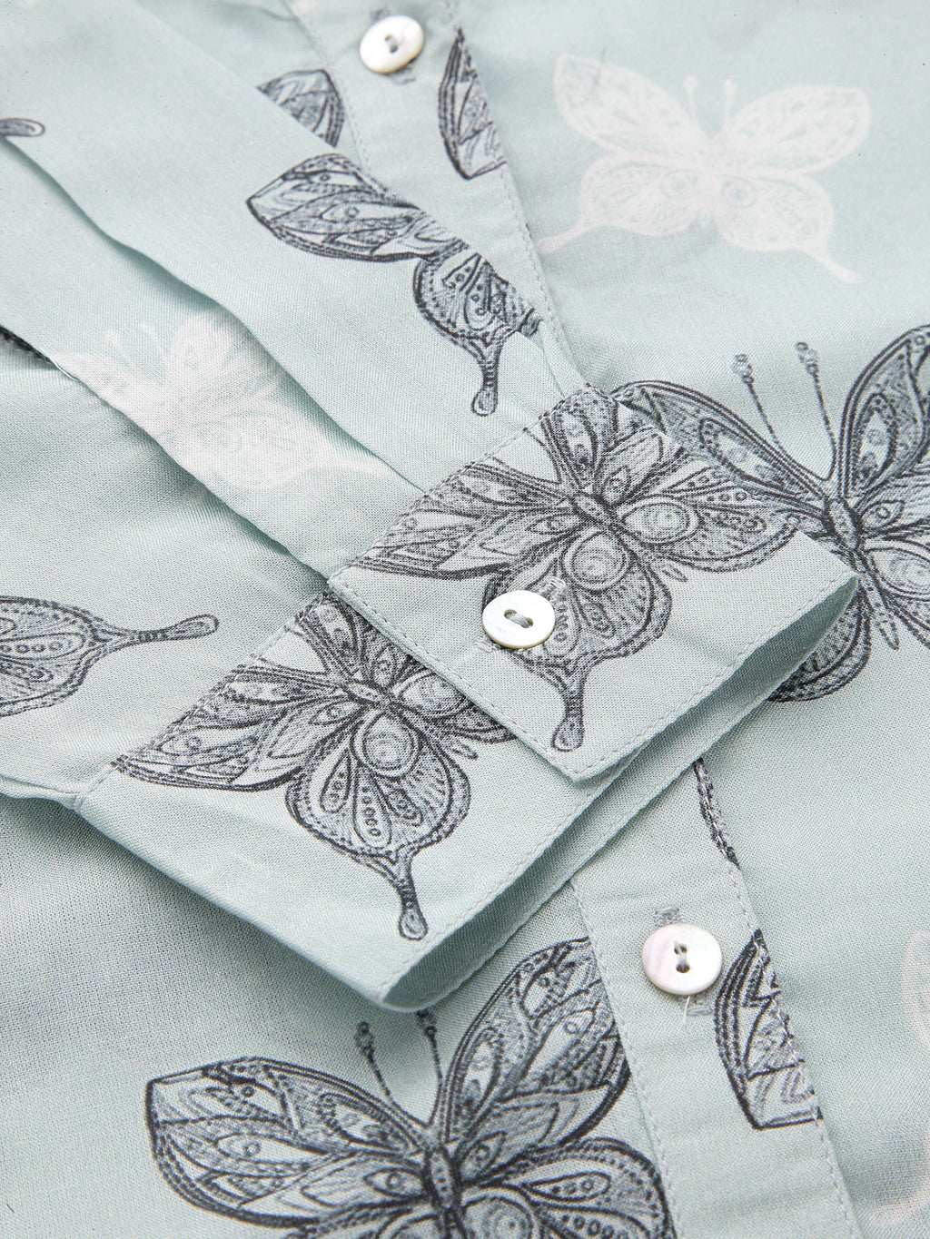 Valbone Women’s Blue Modal Silk Printed Shirt