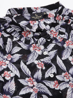 Valbone Women’s Black Georgette Floral Printed Shirt Full Sleeves