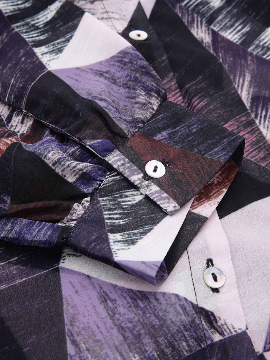 Valbone Women’s Dark Blue Georgette Printed Shirt