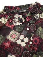 Valbone Women’s Maroon Georgette Printed Shirt