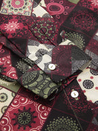 Valbone Women’s Maroon Georgette Printed Shirt