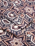 Valbone Women’s Pink Georgette Geometric Printed Shirt