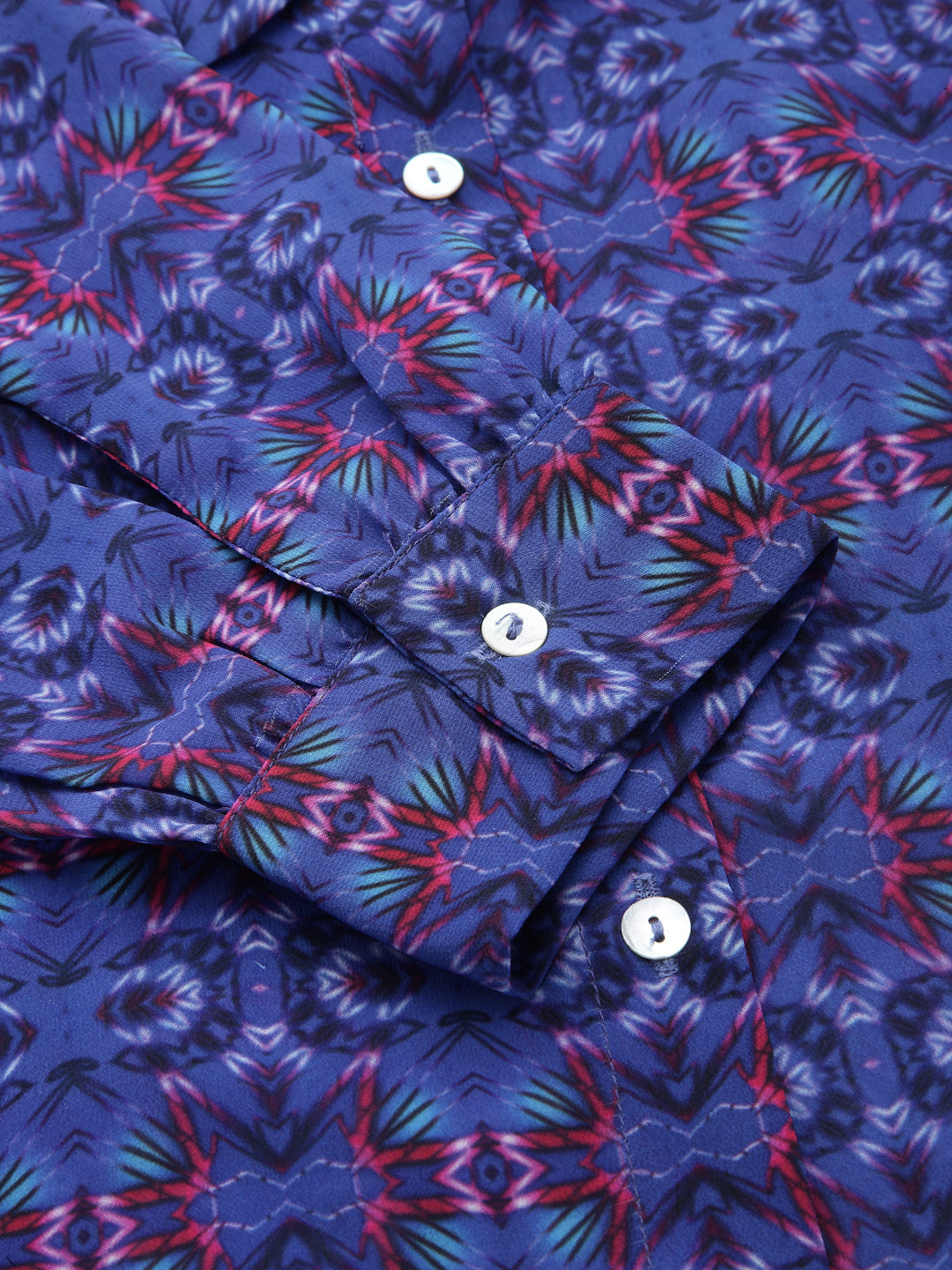 Valbone Women’s Purple Georgette Printed Shirt