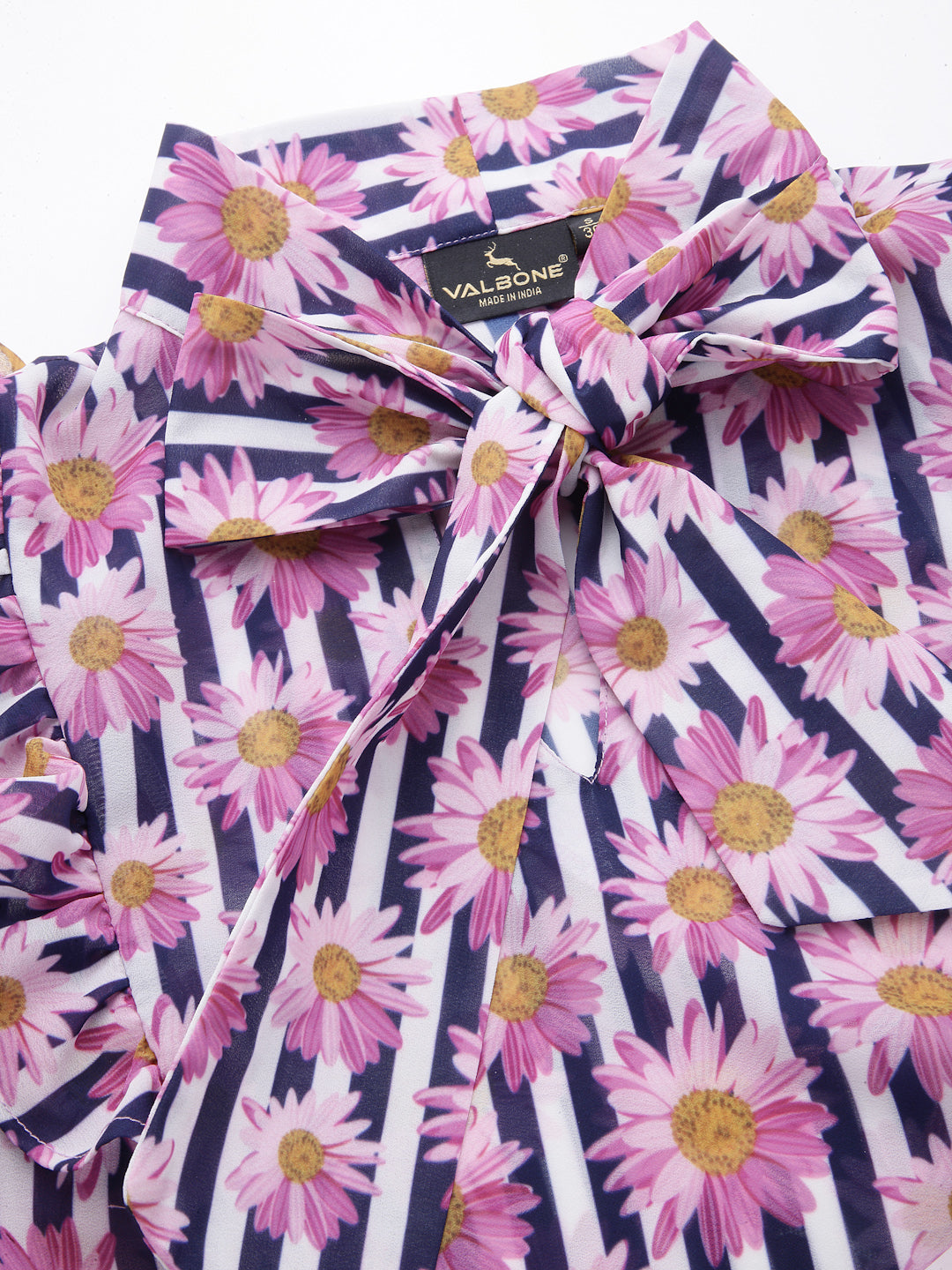 Pink Georgette Floral Print Top