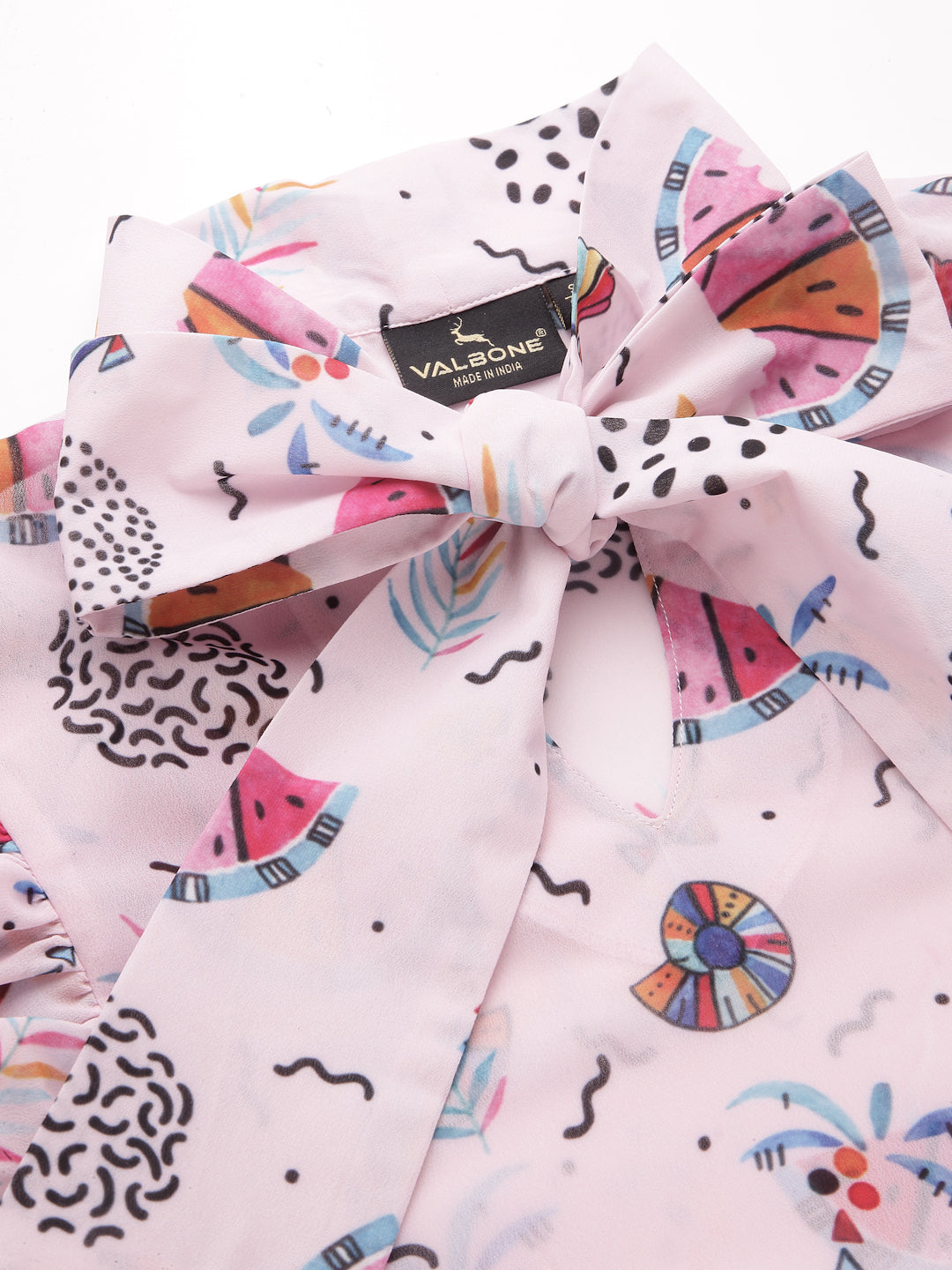 Pink Georgette Floral Print Top