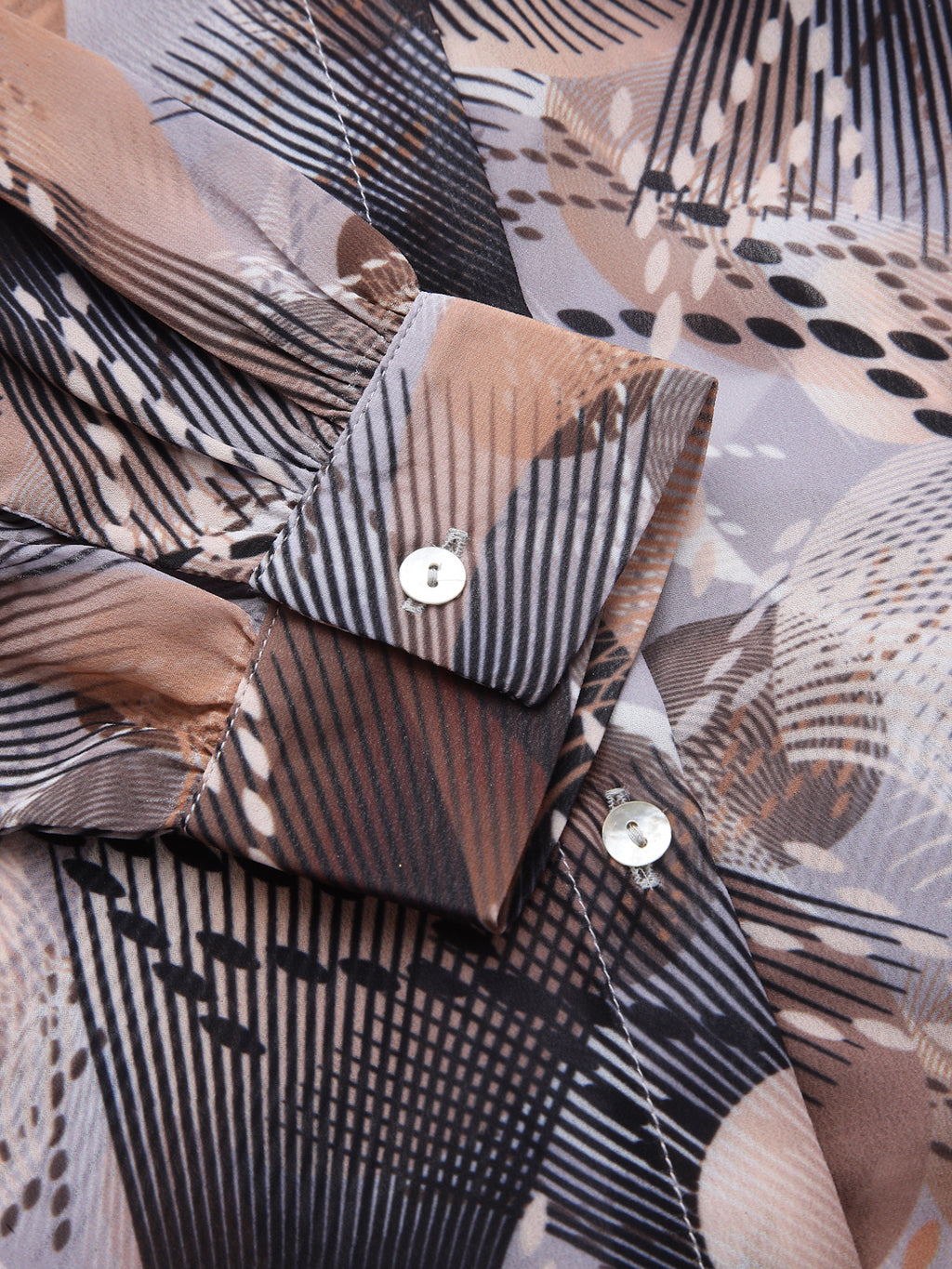 Valbone Women’s Brown Georgette Printed Shirt