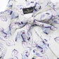 Valbone Women’s White & Purple Floral Printed Casual Wear Rayon Half Sleeves Tie Pattern Top