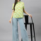 Valbone Women’s lIght Green Modal Silk Printed Shirt
