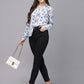 Valbone Women’s Blue Modal Silk Printed Shirt