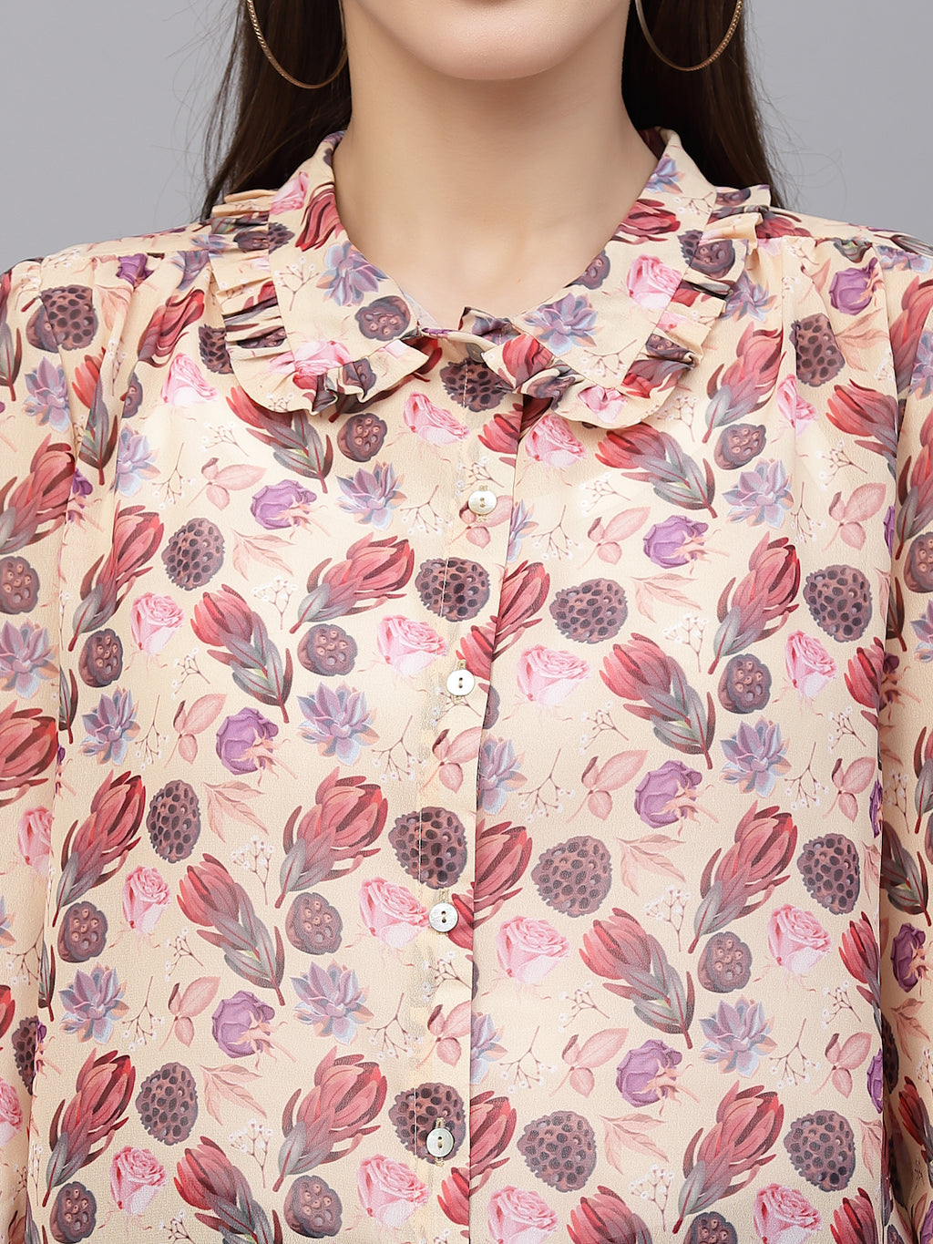 Valbone Women’s Pitch Georgette Printed Shirt