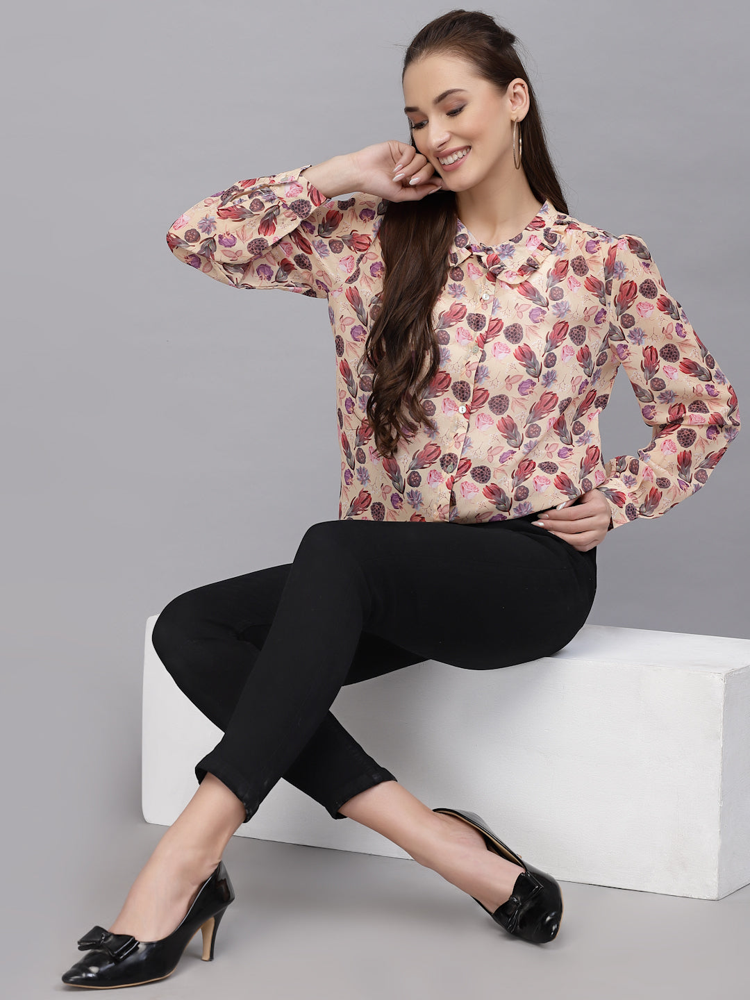 Valbone Women’s Pitch Georgette Printed Shirt