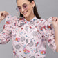 Valbone Women’s Pink Georgette Floral Print Top