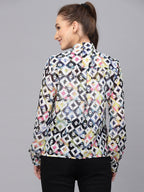 Valbone Women’s Multicolor Georgette Printed Shirt