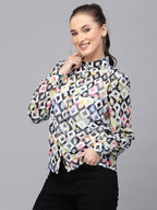Valbone Women’s Multicolor Georgette Printed Shirt