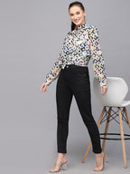 Valbone Women’s Multicolor Georgette Printed Shirt