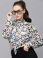 Valbone Women’s Multicolor Georgette Printed Shirt
