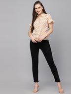 Valbone Women’s Peach Modal Silk Printed Shirt